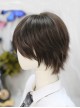 Warm Tea Series Prince Style Brown Short Hair Ouji Fashion Japanese Style Daily Fluffy Wig