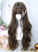 Hazelnut Gray Brown Elegant Fluffy Straight Bangs Long Curly Hair Classic Lolita Wig