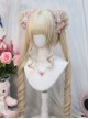 Mood Series Light Walnut Golden Cute Sweet Lolita Double Ponytails Roman Curly Long Hair Wig