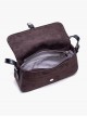 Simple Retro Suede Contrasting Color Metal Buckle Decoration Daily Versatile Kawaii Fashion Shoulder Bag