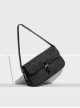 Simple Retro Suede Contrasting Color Metal Buckle Decoration Daily Versatile Kawaii Fashion Shoulder Bag