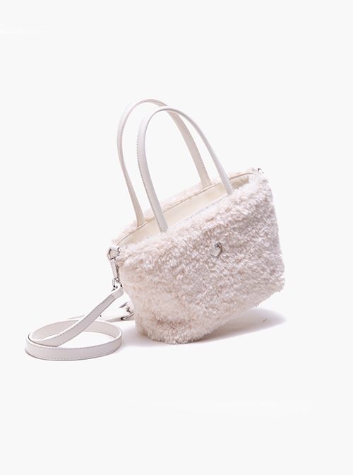 Casual Simple Imitation Lamb Wool Soft Plush Small Daily Versatile Kawaii Bag