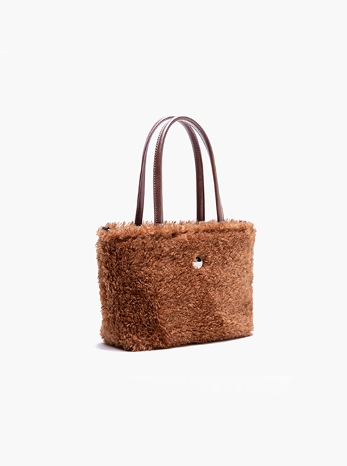 Casual Simple Imitation Lamb Wool Soft Plush Small Daily Versatile Kawaii Bag