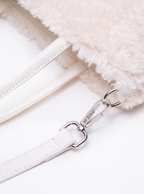 Casual Simple Imitation Lamb Wool Soft Plush Small Daily Versatile Kawaii Bag