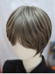 Mist Series Korean Style Mint Beige Brown Daily Handsome Short Hair Ouji Fashion Wig