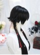 Chinese Ancient Style Black Jellyfish Head Mid Split Bangs Slightly Curled Hairstyle Ouji Fashion Long Wig