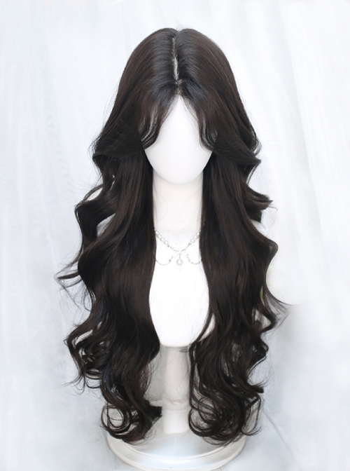 Flowering Period Series Beautiful Mid Split Bangs Exquisite Long Curly Hair Sweet Lolita Wig