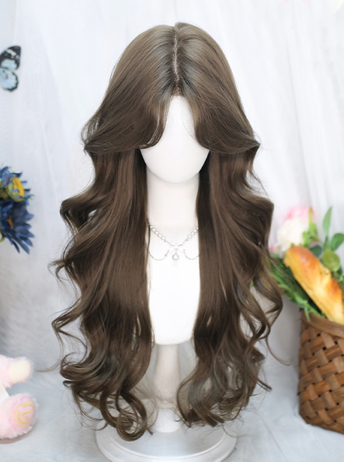 Flowering Period Series Beautiful Mid Split Bangs Exquisite Long Curly Hair Sweet Lolita Wig