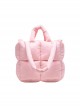 Cute Unique Diamond Square Puff Soft Cotton Pillow Feel Kawaii Fashion Handbag Shoulder Bag