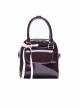 Retro Chocolate Brown Patent Leather Sweet Ribbon Bow Kawaii Fashion Mini Daily Versatile Backpack