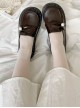 Japanese Style Soft Girl JK Kawaii Pearl PU Bowknot Thick-Soled Mary Jane School Lolita Shoes