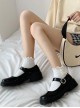 Retro British College Style Soft Girl PU School Lolita Square Toe Thick-Soled Mary Jane Shoes