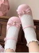 Sweet Bean Series Sweet Lolita PU Princess Style Mid Heel Soft Rubber Sole Bowknot Mary Jane Shoes