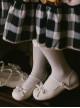 Sweet Bean Series Sweet Lolita PU Princess Style Mid Heel Soft Rubber Sole Bowknot Mary Jane Shoes