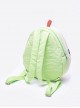 Cute Creative Green Apricot Contrast Pear Shape Plush Edge Decoration Soft Padded Kawaii Fashion Backpack