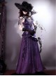 Purple Night Star River Series Dreamy Sexy Elegant Dark Purple Classic Lolita Sleeveless Slim Fit Fishtail Dress Set