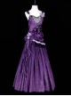 Purple Night Star River Series Dreamy Sexy Elegant Dark Purple Classic Lolita Sleeveless Slim Fit Fishtail Dress Set