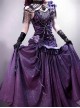 Purple Night Star River Series Dreamy Sexy Elegant Dark Purple Classic Lolita Sleeveless Slim Fit Fishtail Dress Set