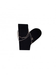 Punk Style Metal Chain Versatile Sweet Cool Daily Kawaii Fashion JK Girl Lolita Socks