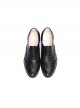 Elegant Noble Retro Custom British Style Rome Brock Classic Lolita Flat Heel Leather Shoes