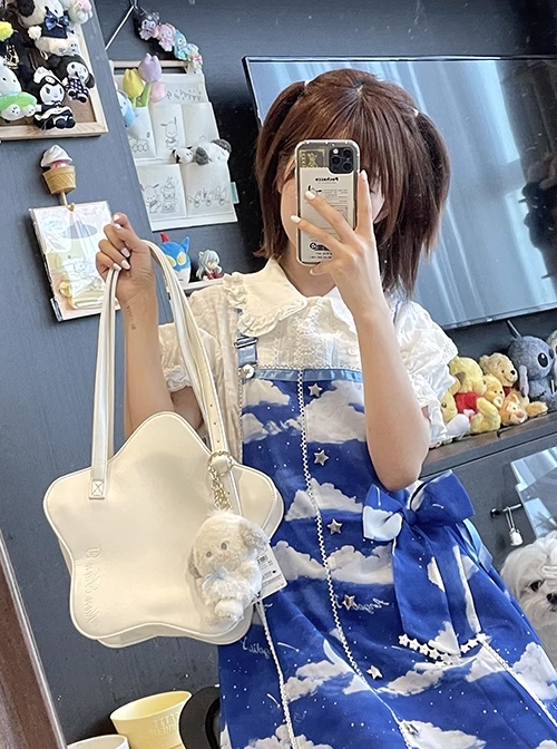 Mini Pie Star Pancakes Series Sweet Lolita Cute Versatile Soft Girl Original Shoulder Handbag