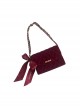 Clara Series Exquisite Velvet Diamond Pattern Chain Classic Lolita Crossbody Handbag