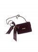 Clara Series Exquisite Velvet Diamond Pattern Chain Classic Lolita Crossbody Handbag