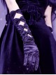 Elegant Velvet Texture Punk Gothic Lolita Sweet Cool Sexy Bowknot Hollowed Out Gloves