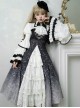 Withered Bone Magic Series Gorgeous Dark Gothic Lolita Palace Style Ruff Puff Sleeve Shirt Elegant Dress