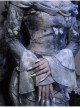 Zombie Bride Series Gothic Punk Gray Chiffon Butterfly European Ripped Off Shoulder Collar Bottoming Top