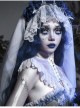 Zombie Bride Series Gothic Punk White Lace Creative Spine European Lace Chiffon Bowknot Tail Waistcoat Top