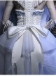 Zombie Bride Series Gothic Punk White Lace Creative Spine European Lace Chiffon Bowknot Tail Waistcoat Top