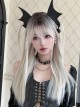 Siamese Cat Language Series Y2K Stylish Black White Gradient Sweet Lolita Long Straight Wig