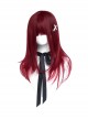 Little Cherry Series Sweet Lolita Cool Jirai Kei Cherry Red Layered Medium Hair Y2K Wig