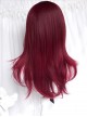 Little Cherry Series Sweet Lolita Cool Jirai Kei Cherry Red Layered Medium Hair Y2K Wig