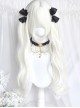 Abandoned Rabbit Series Gothic Lolita Elegant European Creamy White Long Curl Twin Ponytail Wig