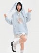 Cute Spring Pastel 3D Rabbit Ear Lace Kawaii Fashion Adorable Hooded Sweatshirt