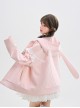 Cute Spring Pastel 3D Rabbit Ear Lace Kawaii Fashion Adorable Hooded Sweatshirt