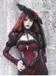 Interview With Vampire Series Gothic Punk Black Lace Lolita Heavy Rose Decorated Flat Bonnet