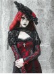 Interview With Vampire Series Gothic Punk Black Lace Lolita Heavy Rose Decorated Flat Bonnet