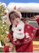 Little Snowball Series Christmas New Year Winter Cute Kawaii Fashion Warm White Plush Scarf