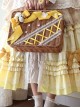 Tasha Garden Series Yellow Ribbon Faux Flowers Classic Lolita Mori Girl Vintage Square Wicker Handbag