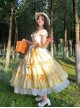 Tasha Garden Series Yellow Gradient Flutter Sleeves Classic Lolita Elegant Mori Vintage Ruffle Layered Dress