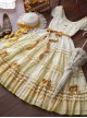 Tasha Garden Series Yellow Gradient Flutter Sleeves Classic Lolita Elegant Mori Vintage Ruffle Layered Dress