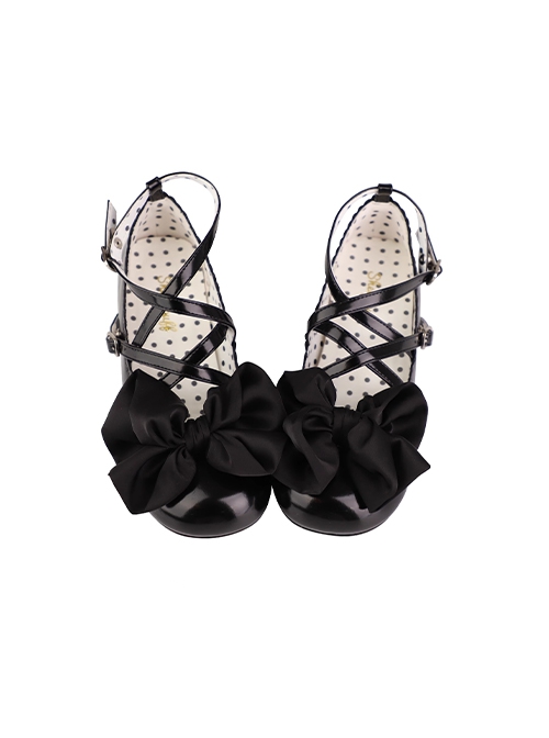 Little Butterfly Series Charming Sweet Lolita Ribbon Bowknot Shoe Clips Crisscross Straps Cute Mary Jane Shoes