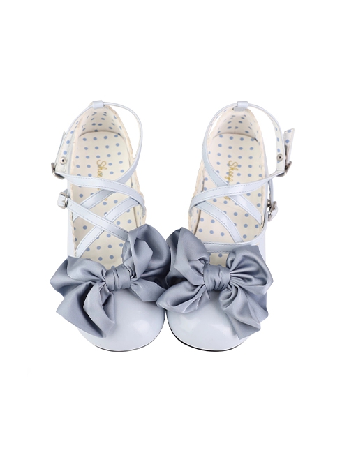 Little Butterfly Series Charming Sweet Lolita Ribbon Bowknot Shoe Clips Crisscross Straps Cute Mary Jane Shoes