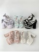 Tea Party Story Series Elegant Sweet Lolita Ribbon Bow Lace Round Toe Platform Heels