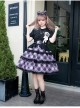 Margaret Series Sweet Lolita Jirai Kei Little Idol Stage Outfit Plaid Puff Sleeves Dress Top Set