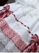 Berry Fufu Tata Series Sweet Lolita Red White Strawberry Polka Dot Princess Sleeveless Lace Camisole Dress