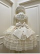 Dream Prologue Series Classic Lolita Dreamy Princess Gorgeous Heavy Ruffle Big Sleeves Lace Bowknot JSK Dress Bonnet Set